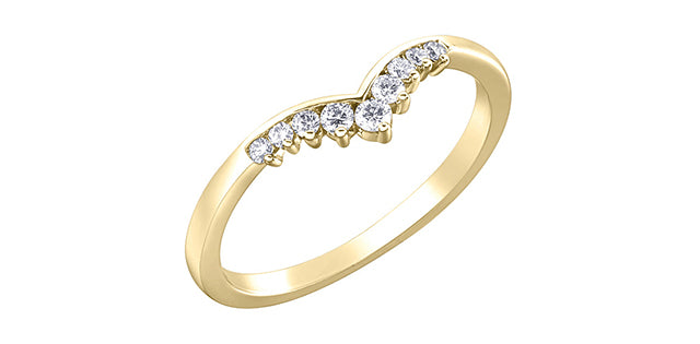 10K Yellow/White  Gold Diamond Wedding Ring