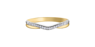 TRACKING - 10K Yellow & White Gold 0.10cttw Diamond Ring