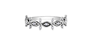 10K White Gold 0.11 cttw Diamond Ring