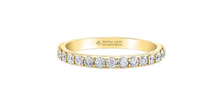 18K Yellow Gold 0.75cttw Canadian Diamond Band - size 6.5