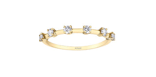 14K Yellow Gold 0.25cttw Canadian Diamond Ring - size 6.5
