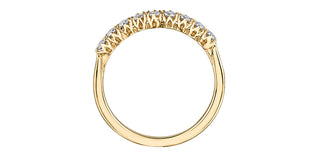 Anillo de diamantes canadienses de oro amarillo de 14 quilates de 0,36 quilates - tamaño 6,5