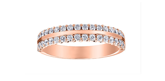 10K Rose Gold 0.50cttw Diamond Ring