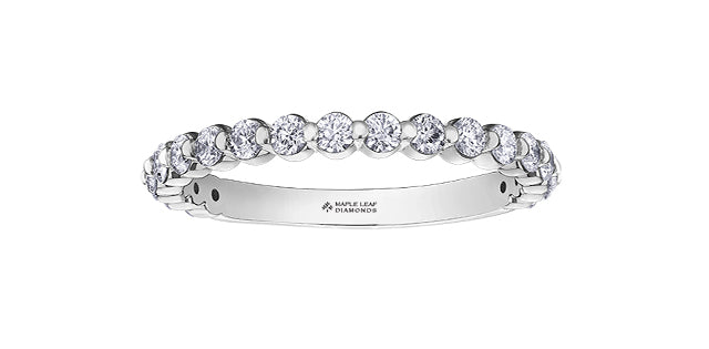 18K White Gold &amp; Palladium Alloy (hypoallergenic) 0.60cttw Canadian Diamond Band