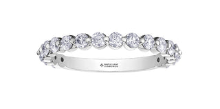 18K White Gold & Palladium Alloy (hypoallergenic) 0.75cttw Canadian Diamond Band