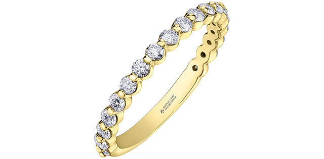 18K Yellow Gold 0.60cttw Canadian Diamond Band