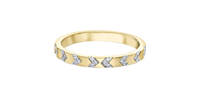 10K Yellow Gold 0.08cttw Diamond Ring