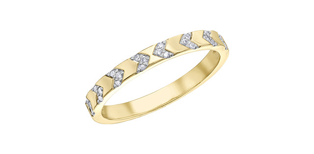 10K Yellow Gold 0.08cttw Diamond Ring