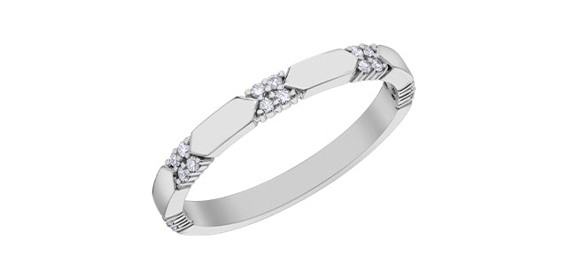 10K White Gold 0.12cttw Diamond Ring