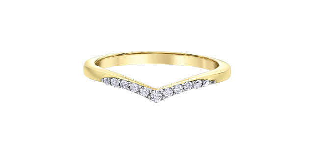 10K Yellow Gold 0.12cttw Diamond Ring