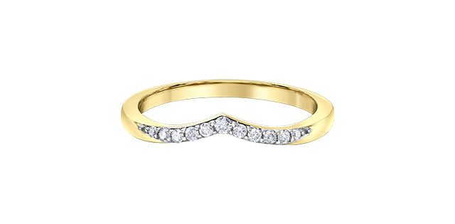 10K Yellow Gold 0.12cttw Diamond Ring