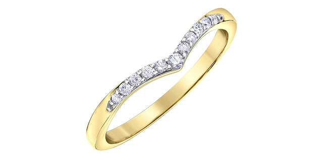 10K Yellow Gold 0.12cttw Diamond Ring