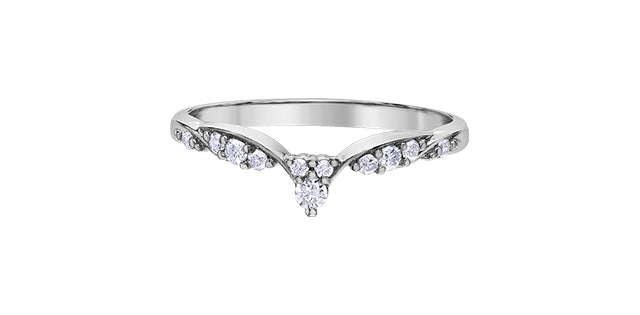 10K White Gold 0.15cttw Diamond Ring