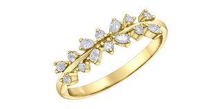 14K Yellow Gold 0.25cttw Diamond Ring, 6.5"