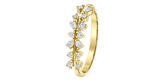 14K Yellow Gold 0.25cttw Diamond Ring, 6.5"