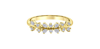 14K Yellow Gold 0.25cttw Diamond Ring, 6.5"