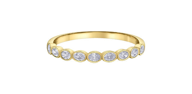 14K Yellow Gold 0.35cttw Oval Diamond Ring