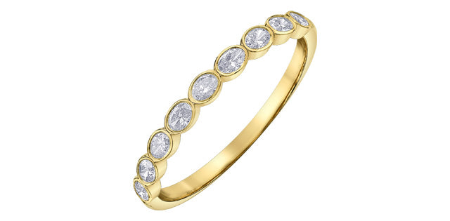 14K Yellow Gold 0.35cttw Oval Diamond Ring