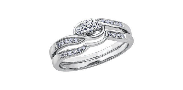 10K White Gold 0.20cttw Diamond Engagement Ring