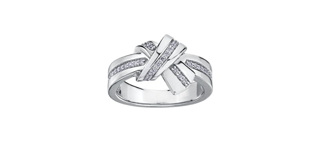 10K White Gold 0.20 cttw Diamond Ring