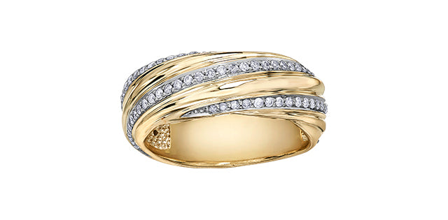 10K Yellow Gold 0.33cttw Diamond Ring