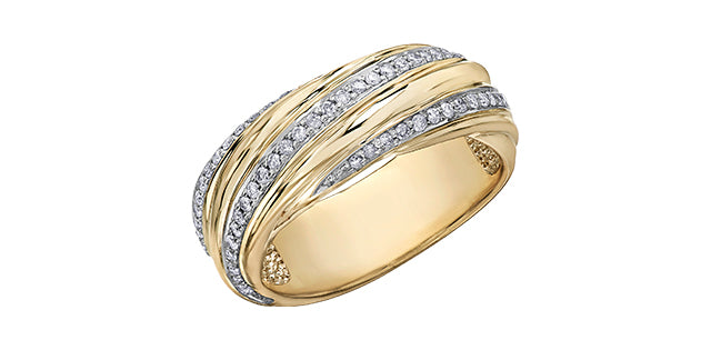 10K Yellow Gold 0.33cttw Diamond Ring