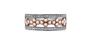 10K White & Rose Gold 0.17cttw Diamond Ring