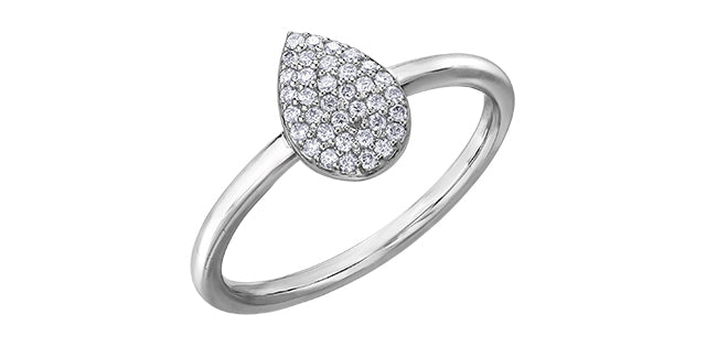 10K White Gold 0.15cttw Diamond Ring