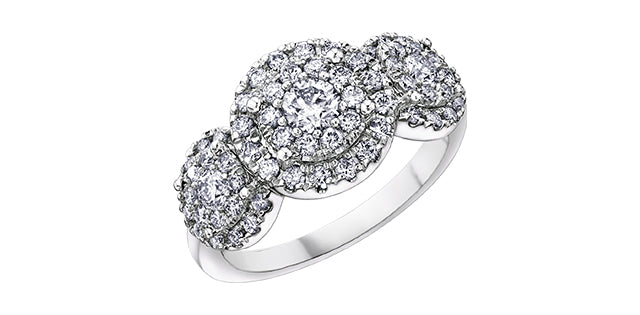 10K White Gold 1.00cttw Diamond Ring