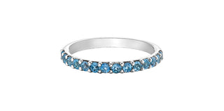 10K White Gold Blue Topaz Ring