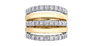 10K Yellow and White Gold 1.50cttw Diamond Ring