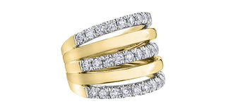10K Yellow and White Gold 1.50cttw Diamond Ring
