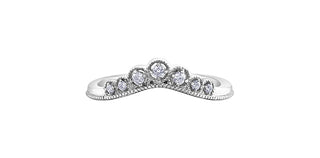 10K White Gold Diamond Wedding Ring