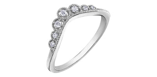 10K White Gold Diamond Wedding Ring