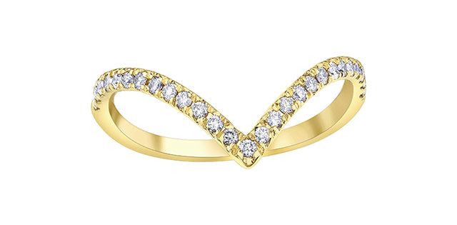 10K Yellow Gold 0.20cttw Diamond Ring