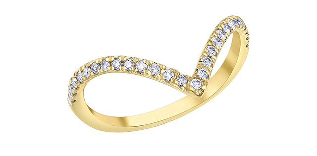 10K Yellow Gold 0.20cttw Diamond Ring