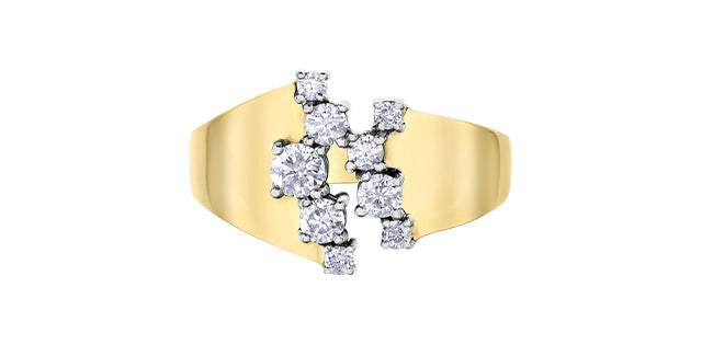 10K 2 Tone Gold 0.50cttw Diamond Ring