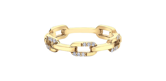 10K Yellow Gold 0.10cttw Diamond Ring