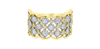10K Yellow and White Gold 1.00cttw Canadian Diamond Ring