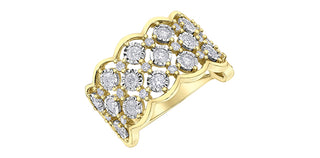 10K Yellow and White Gold 1.00cttw Canadian Diamond Ring
