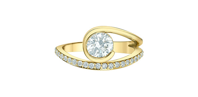 14K Yellow Gold 1.30cttw Lab Grown Diamond Ring - / 4