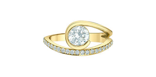 14K Yellow Gold 1.30cttw Lab Grown Diamond Ring
