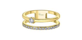 10K Yellow Gold 0.096 ct Canadian Diamond Ring