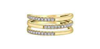 10K Yellow Gold 0.32cttw Canadian Diamond Ring