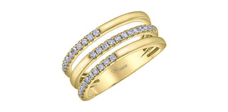 10K Yellow Gold 0.32cttw Canadian Diamond Ring