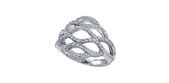 10K White Gold 0.75cttw Diamond Ring