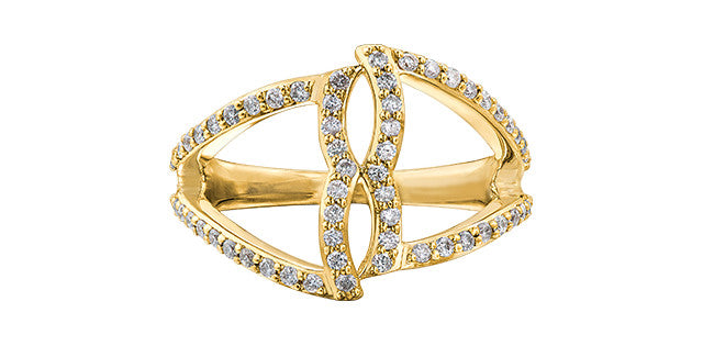 10K Yellow Gold 0.45cttw Diamond Ring