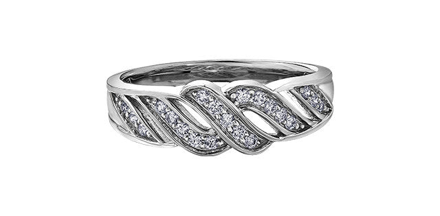 10K White Gold 0.18cttw Diamond Ring