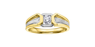 10k Yellow and White Gold 0.40cttw Canadian Diamond Gents Ring