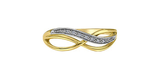 10K Yellow Gold 0.03 cttw Diamond Ring